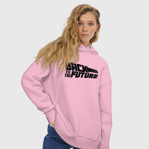 Женское худи оверсайз Back to the future / Светло-розовый – фото 3
