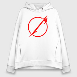 Толстовка оверсайз женская Metallica: Through The Never, цвет: белый