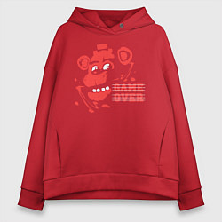 Толстовка оверсайз женская Freddy Game Over, цвет: красный