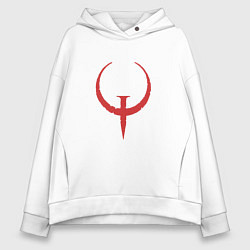Толстовка оверсайз женская Quake, цвет: белый