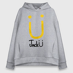 Толстовка оверсайз женская Jack U, цвет: меланж