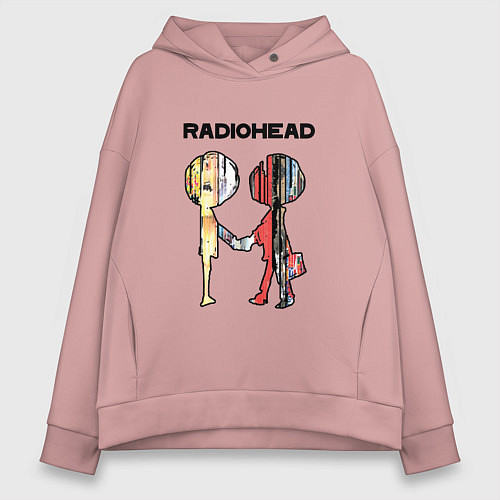 Женское худи оверсайз Radiohead Peoples / Пыльно-розовый – фото 1
