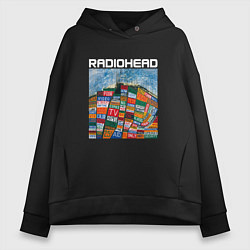 Толстовка оверсайз женская Radiohead, цвет: черный