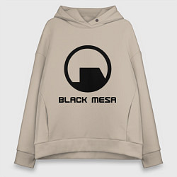 Толстовка оверсайз женская Black Mesa: Logo, цвет: миндальный