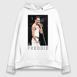 Толстовка оверсайз женская Queen: Freddie, цвет: белый