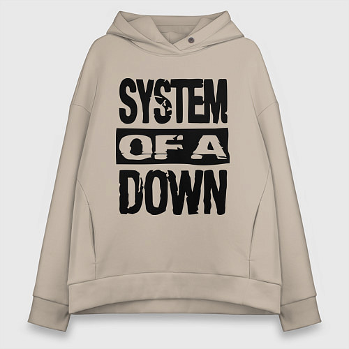 Женское худи оверсайз System Of A Down / Миндальный – фото 1