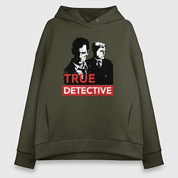 Толстовка оверсайз женская True Detective, цвет: хаки