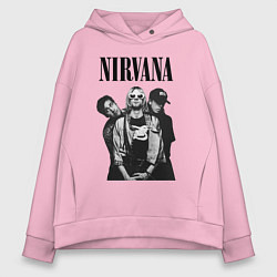 Толстовка оверсайз женская Nirvana Group, цвет: светло-розовый