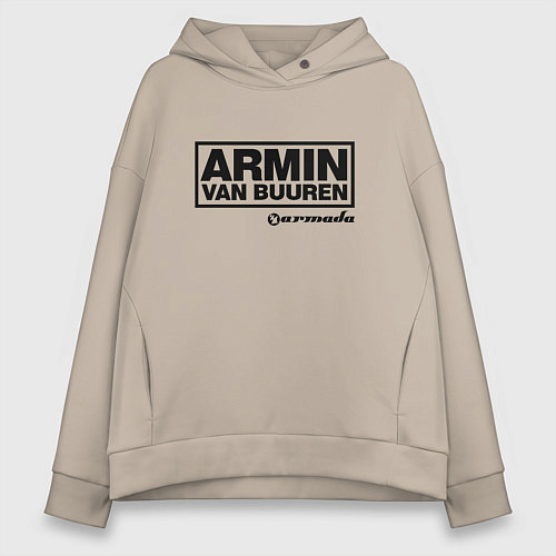 Женское худи оверсайз Armin van Buuren / Миндальный – фото 1