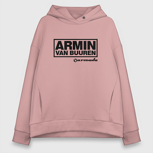 Женское худи оверсайз Armin van Buuren / Пыльно-розовый – фото 1