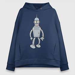 Толстовка оверсайз женская Iron Bender, цвет: тёмно-синий