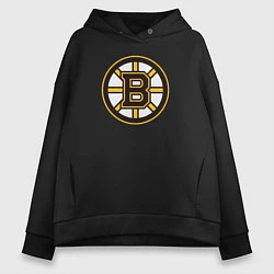Толстовка оверсайз женская Boston Bruins, цвет: черный