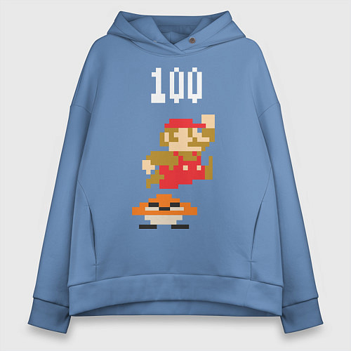 Женское худи оверсайз Mario: 100 coins / Мягкое небо – фото 1