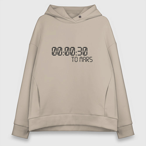 Женское худи оверсайз 30 Seconds to Mars / Миндальный – фото 1