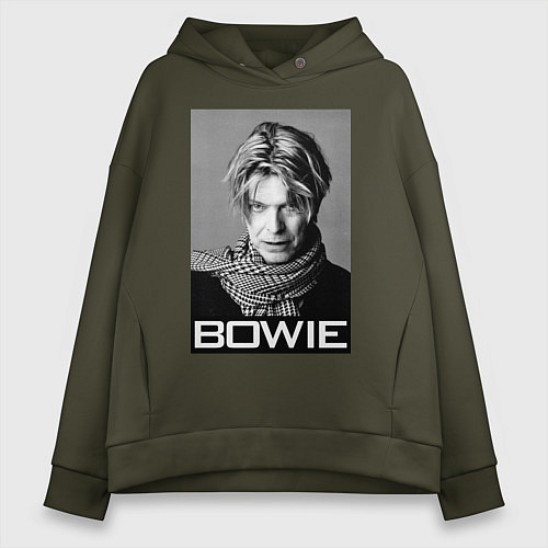 Женское худи оверсайз Bowie Legend / Хаки – фото 1