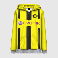 Толстовка на молнии женская BVB FC: Evonik, цвет: 3D-меланж