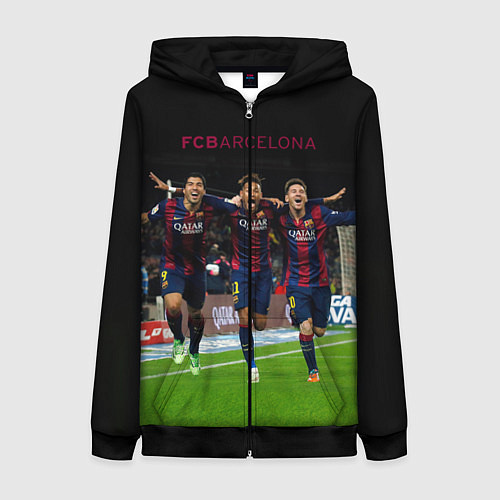 Женская толстовка на молнии Barcelona6 / 3D-Черный – фото 1