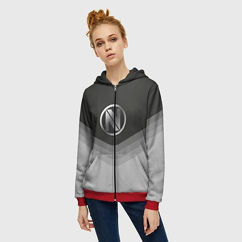 Женская толстовка на молнии EnVyUs Uniform / 3D-Красный – фото 3