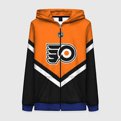 Толстовка на молнии женская NHL: Philadelphia Flyers, цвет: 3D-синий