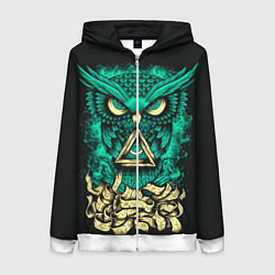 Толстовка на молнии женская Bring Me The Horizon: Owl, цвет: 3D-белый