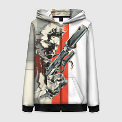 Толстовка на молнии женская Metal gear solid 3, цвет: 3D-черный
