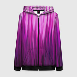 Толстовка на молнии женская Фиолетово-черные краски, цвет: 3D-черный