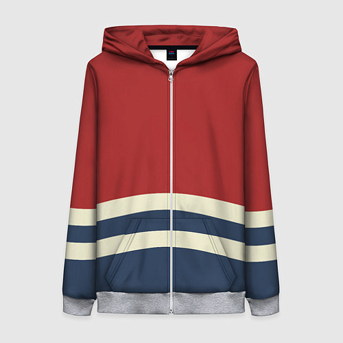 Женская толстовка на молнии Волны в море / 3D-Меланж – фото 1