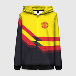 Женская толстовка на молнии Man United FC: Yellow style