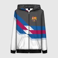 Женская толстовка на молнии Barcelona FC: White style