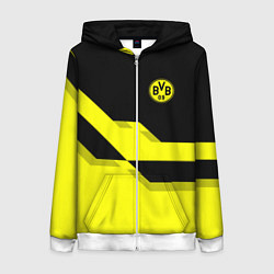 Толстовка на молнии женская BVB FC: Yellow style, цвет: 3D-белый