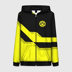 Толстовка на молнии женская BVB FC: Yellow style, цвет: 3D-черный