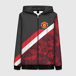 Толстовка на молнии женская Man UTD FC: Sport Camo, цвет: 3D-черный