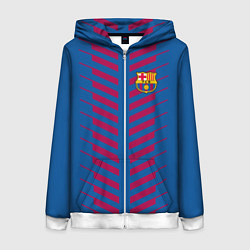 Толстовка на молнии женская FC Barcelona: Creative, цвет: 3D-белый