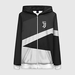 Толстовка на молнии женская FC Juventus: Sport Geometry, цвет: 3D-белый
