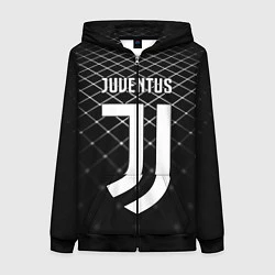 Толстовка на молнии женская FC Juventus: Black Lines, цвет: 3D-черный