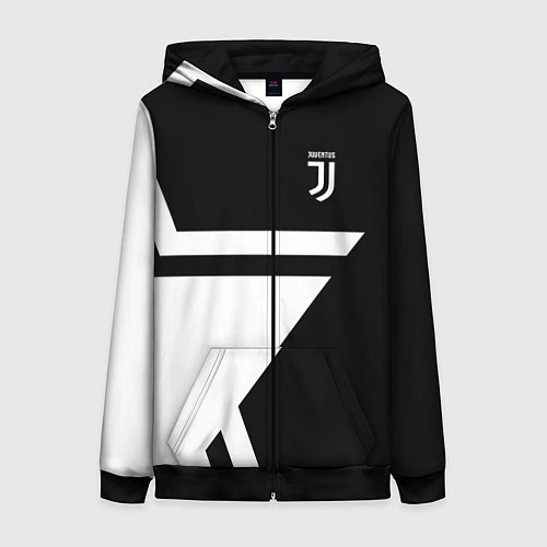 Женская толстовка на молнии FC Juventus: Star / 3D-Черный – фото 1