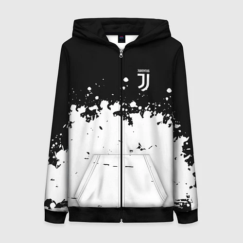 Женская толстовка на молнии FC Juventus Sport / 3D-Черный – фото 1