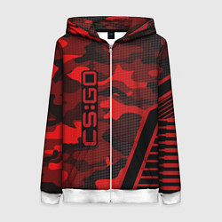 Женская толстовка на молнии CS:GO Red Camo