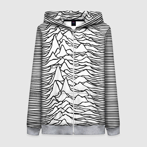 Женская толстовка на молнии White Pleasures / 3D-Меланж – фото 1