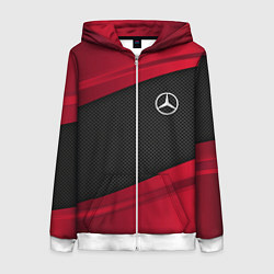 Женская толстовка на молнии Mercedes Benz: Red Sport