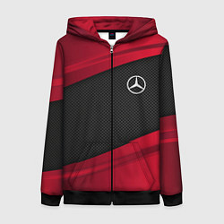 Женская толстовка на молнии Mercedes Benz: Red Sport