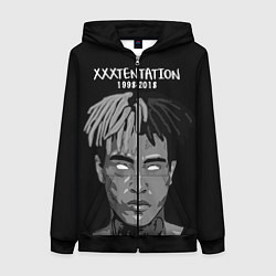 Толстовка на молнии женская XXXTentacion: 1998-2018, цвет: 3D-черный