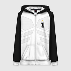 Толстовка на молнии женская JUVENTUS SPORT, цвет: 3D-белый