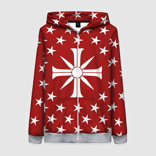 Женская толстовка на молнии Far Cry 5: Red Cult / 3D-Меланж – фото 1