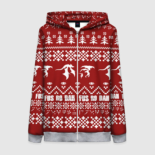 Женская толстовка на молнии Winter TES / 3D-Меланж – фото 1