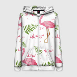 Женская толстовка на молнии Lil Peep: Pink Flamingo