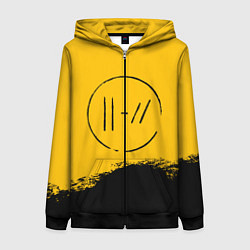 Женская толстовка на молнии 21 Pilots: Yellow Logo