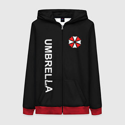 Толстовка на молнии женская UMBRELLA CORP, цвет: 3D-красный