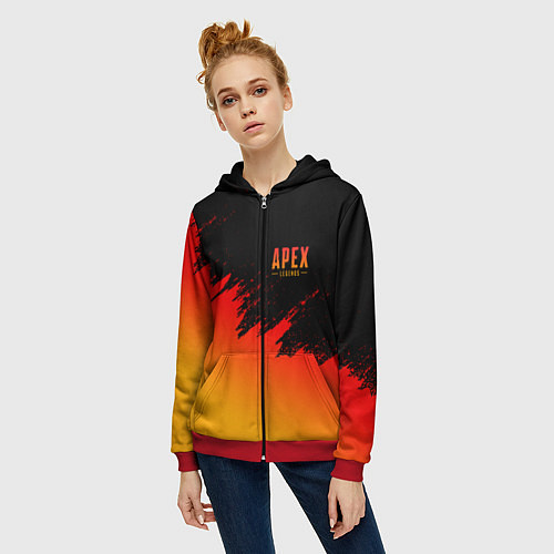 Женская толстовка на молнии Apex Sprite / 3D-Красный – фото 3