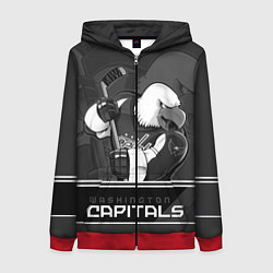 Толстовка на молнии женская Washington Capitals: Mono, цвет: 3D-красный